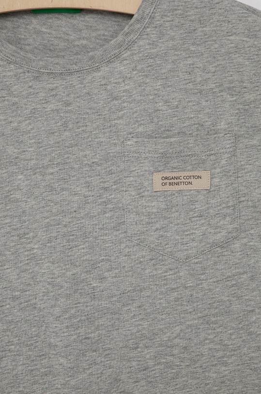 DÍVKA Dětské bavlněné tričko United Colors of Benetton 3I1XC101N.G šedá