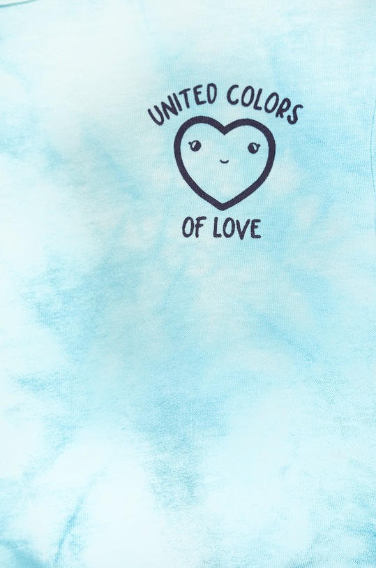 Fete United Colors of Benetton tricou de bumbac pentru copii 3085G102X.P albastru