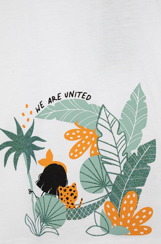 Djevojčice Pamučni dječji top United Colors of Benetton 3096G102U.P bijela
