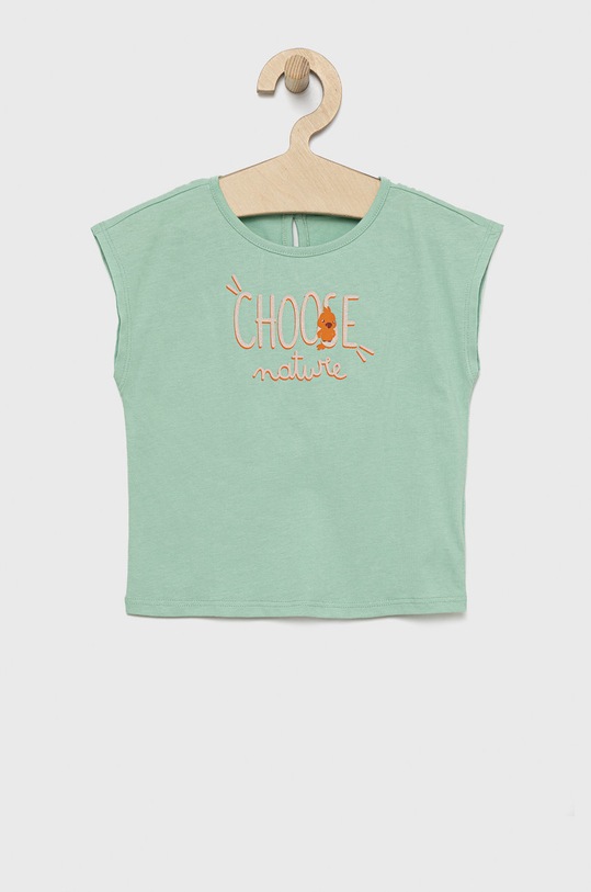 Pamučni dječji top United Colors of Benetton pamuk zelena 3096G102U.P