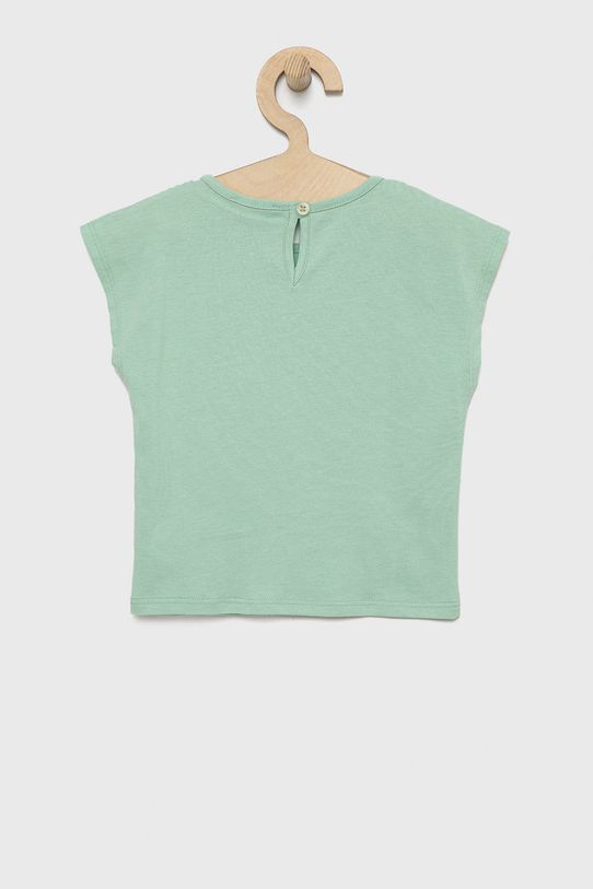 Детский хлопковый топ United Colors of Benetton 3096G102U.P зелёный SS22