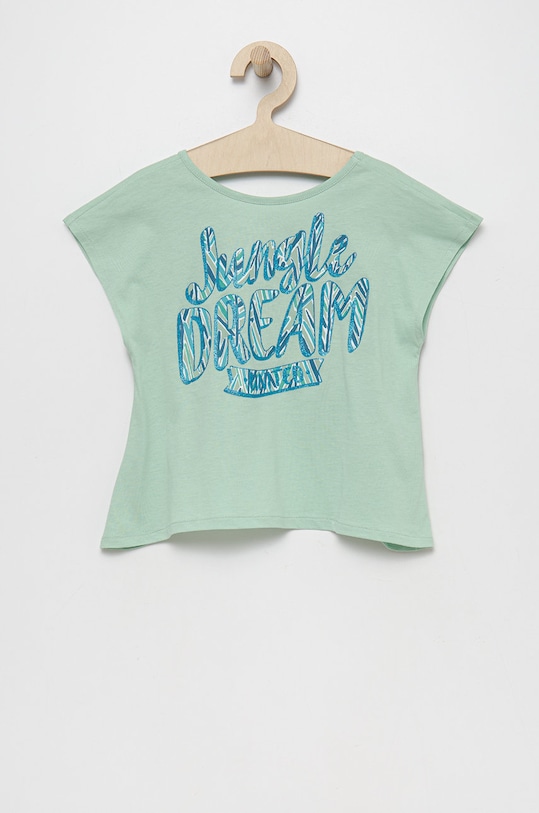 Detské bavlnené tričko United Colors of Benetton bavlna zelená 3I1XC104O.G