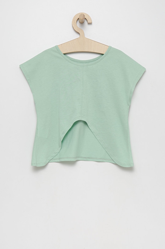 Detské bavlnené tričko United Colors of Benetton 3I1XC104O.G zelená SS22