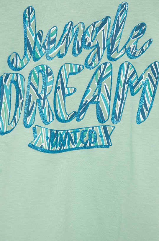 Dievča Detské bavlnené tričko United Colors of Benetton 3I1XC104O.G zelená
