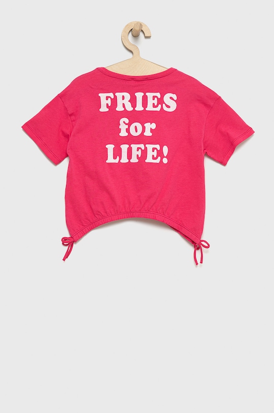 United Colors of Benetton t-shirt bawełniany dziecięcy 3I1XC104R.G różowy SS22