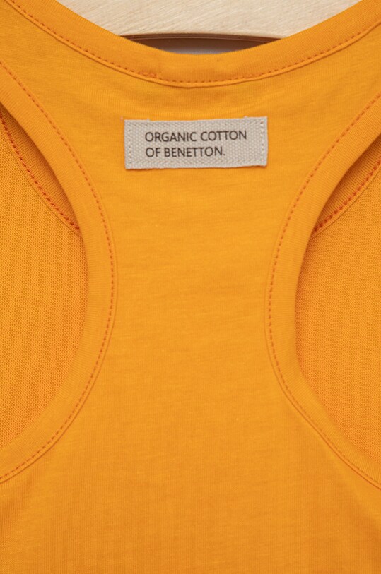 DÍVKA Dětský bavlněný top United Colors of Benetton 3I1XCH00E.G oranžová