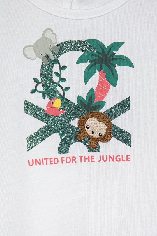 United Colors of Benetton t-shirt bawełniany dziecięcy 3I1XG102V.P biały SS22