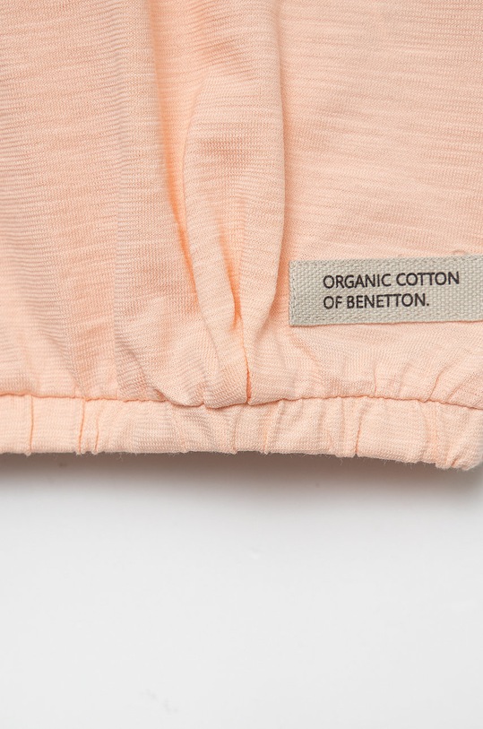 Djevojčice Dječja pamučna majica kratkih rukava United Colors of Benetton 3MM5C104T.G roza