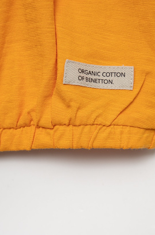 DÍVKA Dětské bavlněné tričko United Colors of Benetton 3MM5C104T.G oranžová