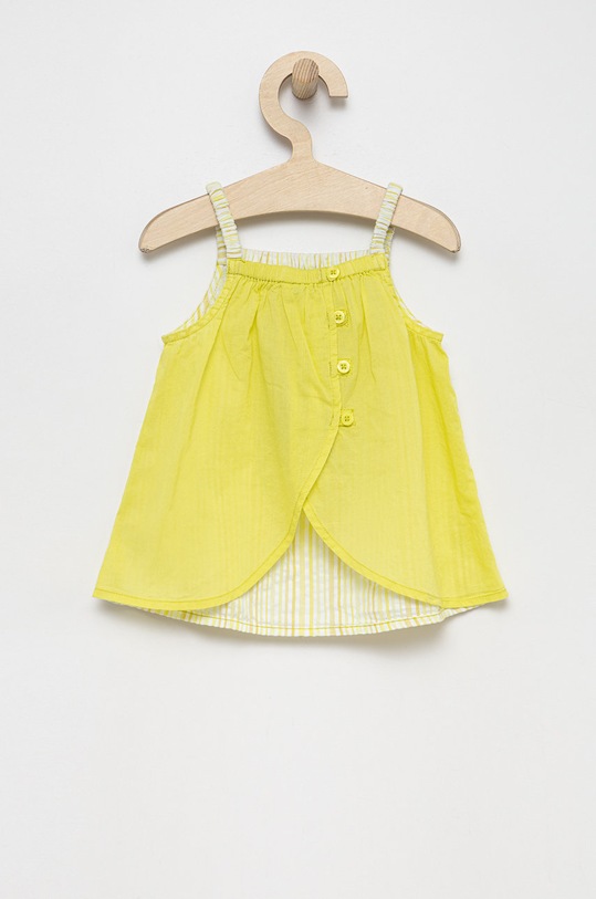 Pamučni dječji top United Colors of Benetton pamuk zelena 51CFGH001.P