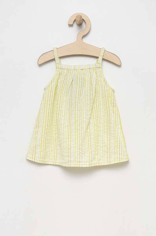 Pamučni dječji top United Colors of Benetton 51CFGH001.P zelena SS22