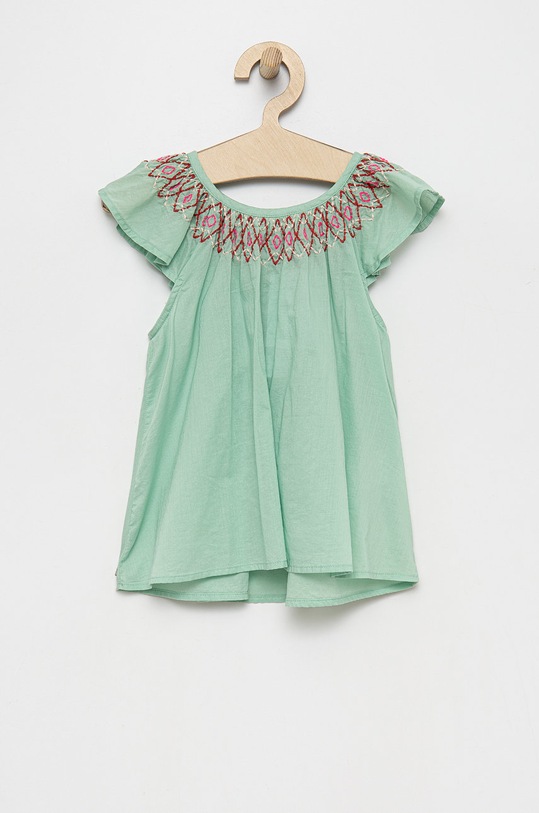 Dječja pamučna bluza United Colors of Benetton Planet friendly zelena 5DPFCQ00I.G