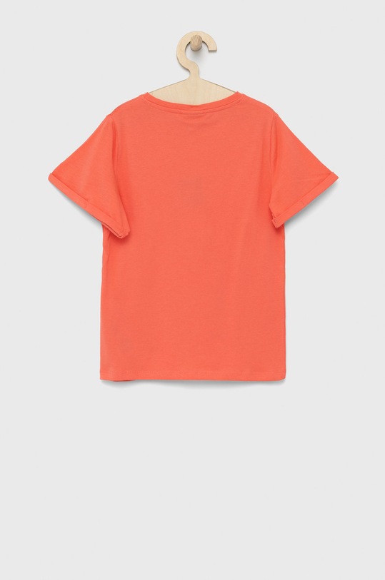 Kids Only t-shirt bawełniany dziecięcy 15229871.SugarCoral pomarańczowy SS22