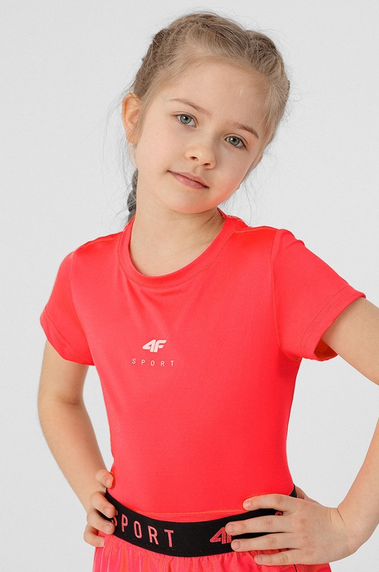 4F t-shirt bawełniany dziecięcy HJL22.JTSDF001 różowy SS22