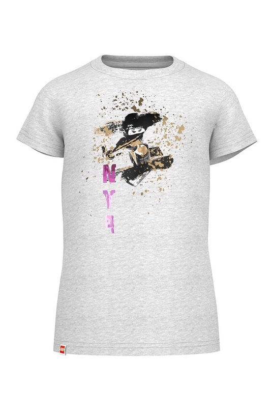 Lego t-shirt bawełniany dziecięcy nadruk szary 12010531