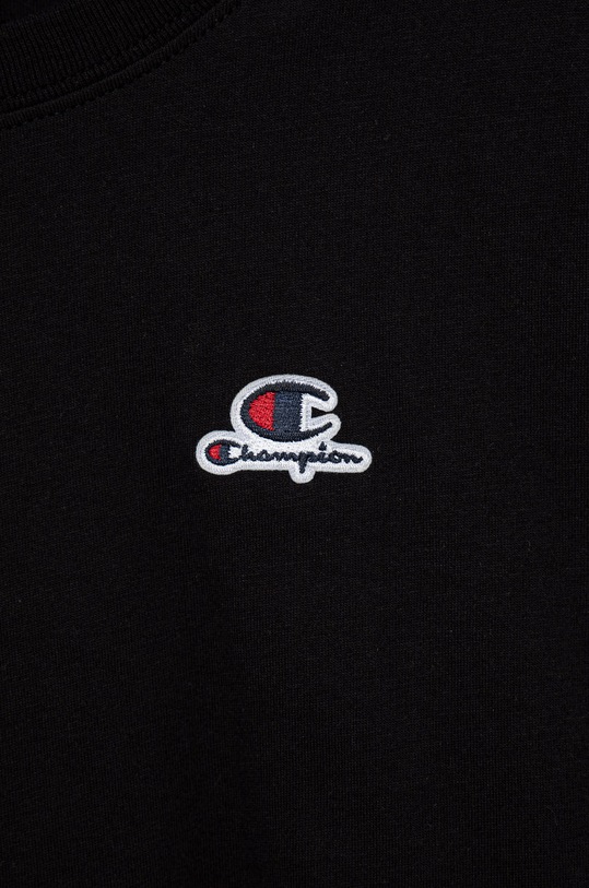 Dziewczynka Champion t-shirt bawełniany dziecięcy 404337 404337 czarny