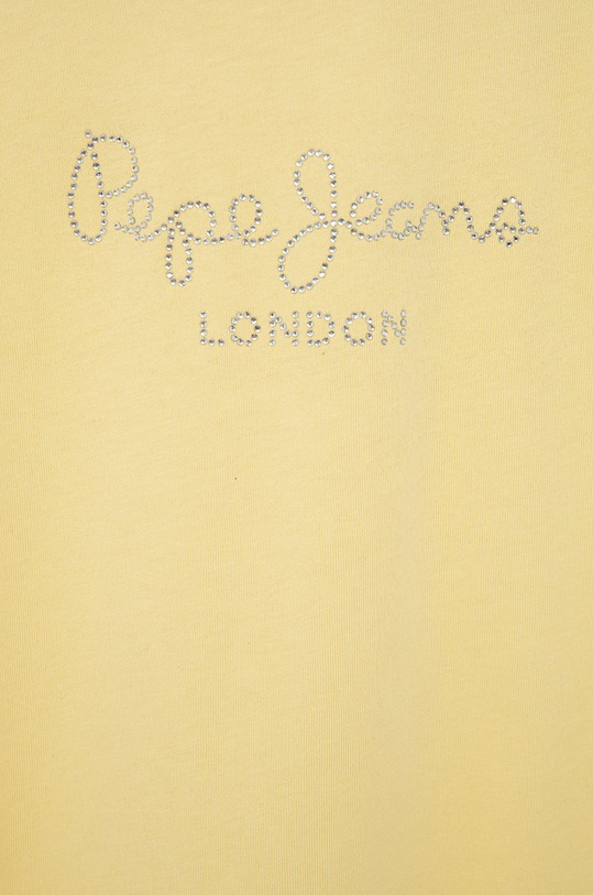 Dziewczynka Pepe Jeans t-shirt bawełniany dziecięcy PG502460.037 żółty