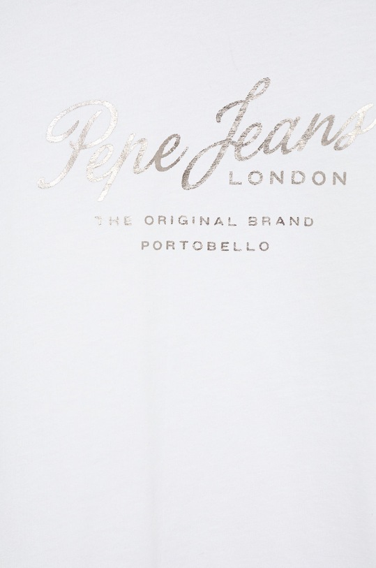 Pepe Jeans t-shirt bawełniany dziecięcy PG502858.800 biały SS22