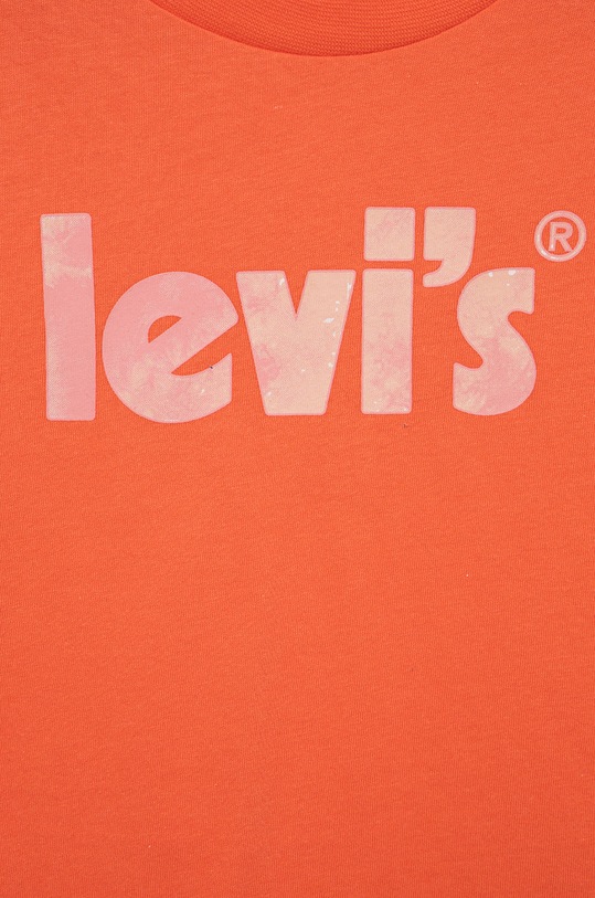 Fete Levi's tricou de bumbac pentru copii 3EE393.G portocaliu