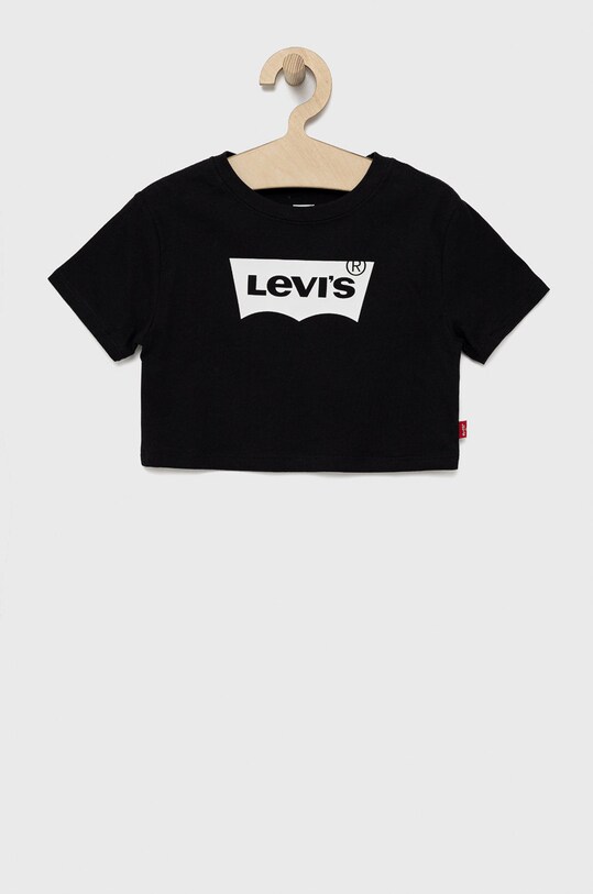Levi's gyerek pamut póló pamut fekete 3E0220.G