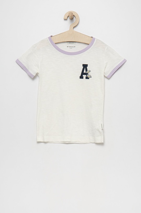 Tom Tailor t-shirt bawełniany dziecięcy nadruk biały 1030738