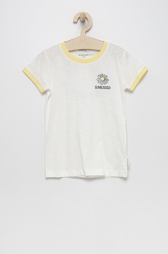 Tom Tailor t-shirt bawełniany dziecięcy nadruk biały 1030738