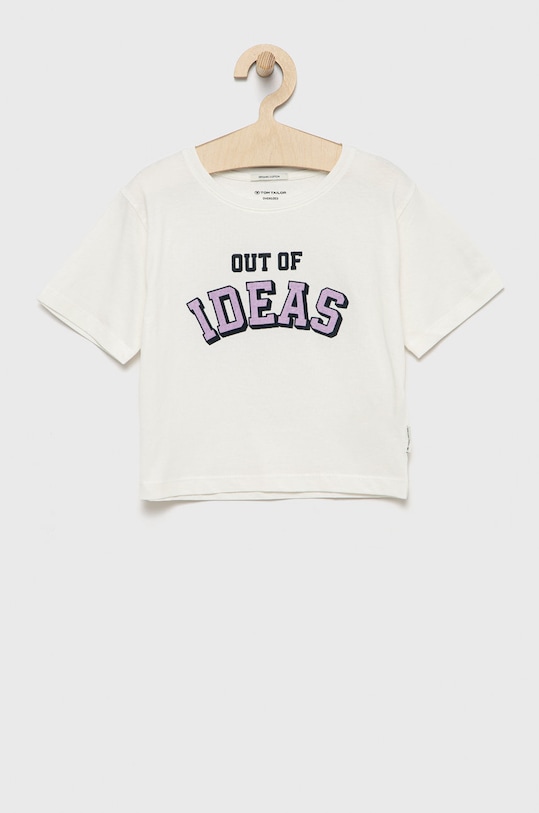 Dječja pamučna majica kratkih rukava Tom Tailor pamuk bijela 1030739
