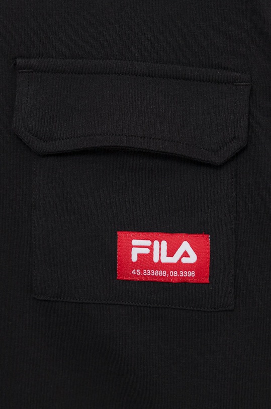 Fete Fila tricou de bumbac pentru copii FAT0013 negru