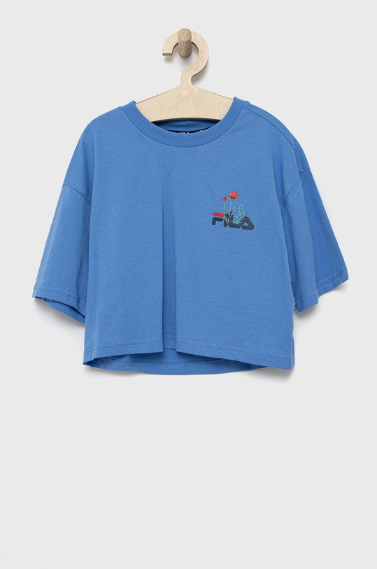 Fila tricou de bumbac pentru copii print albastru FAT0088