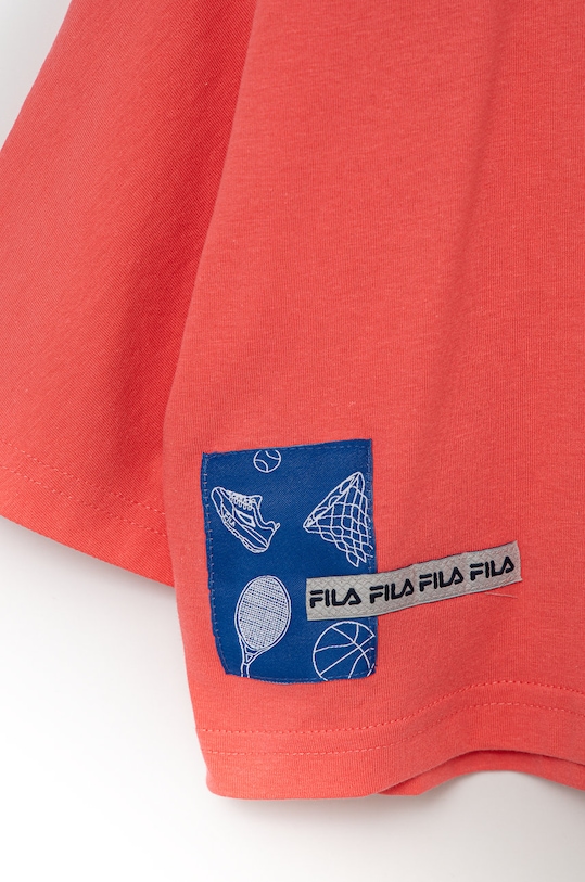 Dziewczynka Fila t-shirt bawełniany dziecięcy FAT0005 pomarańczowy