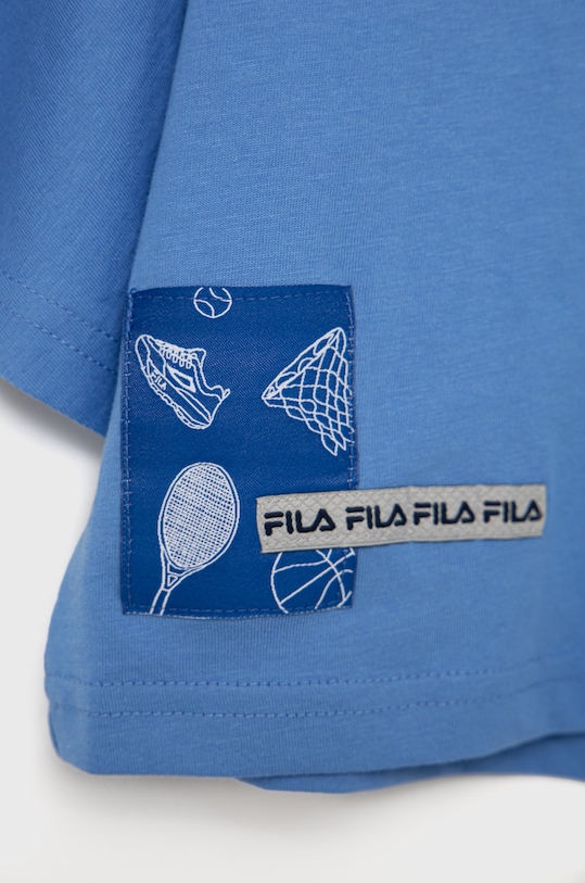 Fete Fila tricou de bumbac pentru copii FAT0005 albastru