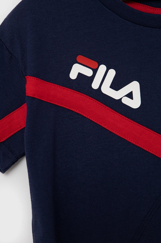 Dziewczynka Fila t-shirt bawełniany dziecięcy FAK0088 granatowy