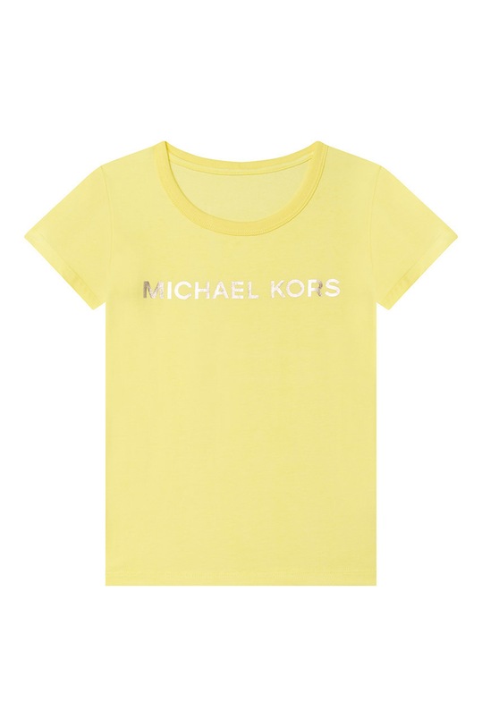 Michael Kors tricou de bumbac pentru copii print galben R15110.156