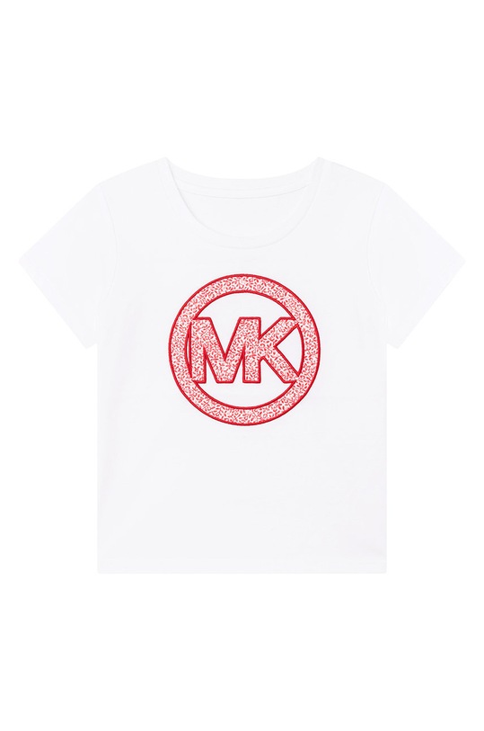 Michael Kors t-shirt bawełniany dziecięcy R15117.156 aplikacja biały R15117.156