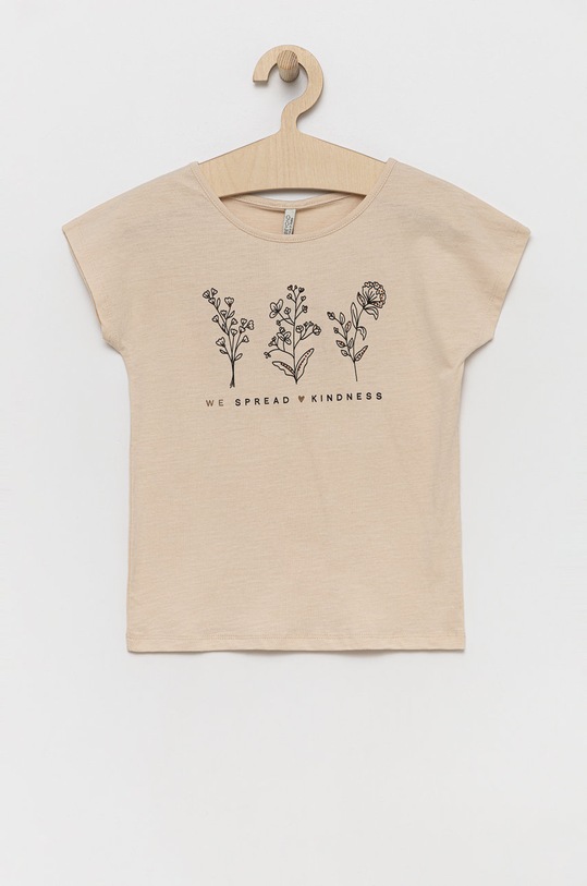 Birba&Trybeyond t-shirt bawełniany dziecięcy nadruk beżowy 999.44384.00.98.128