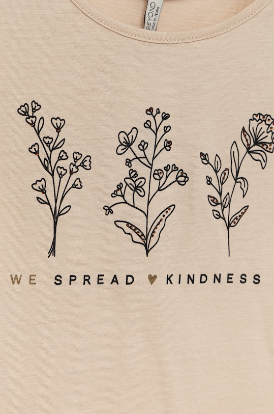 Dziewczynka Birba&Trybeyond t-shirt bawełniany dziecięcy 999.44384.00.98.128 beżowy