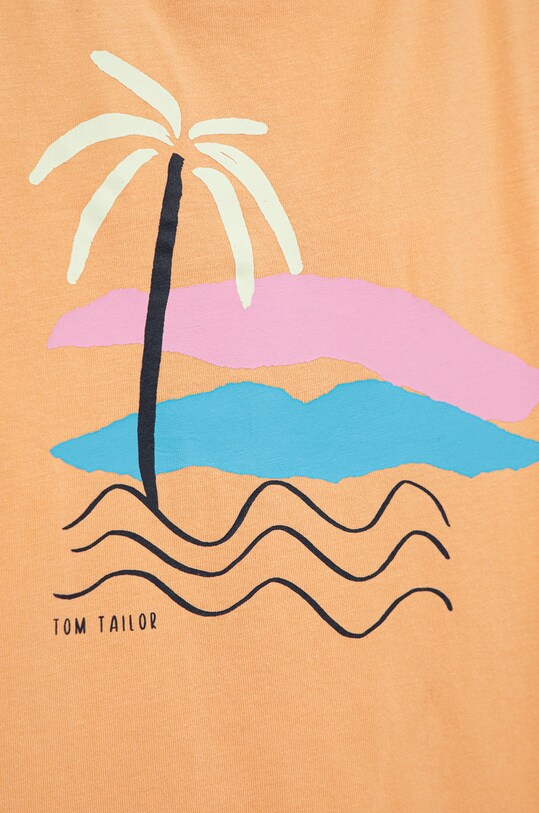 Dziewczynka Tom Tailor top bawełniany dziecięcy 1031382 pomarańczowy