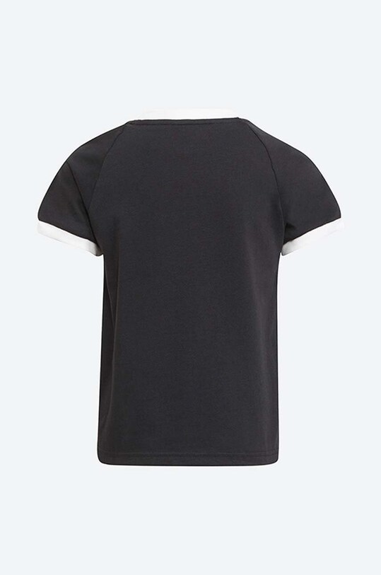 Otroška bombažna kratka majica adidas Originals 3STRIPES TEE H31182 črna SS22