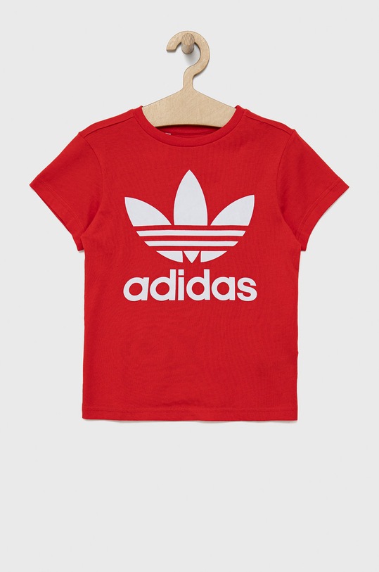 adidas Originals t-shirt bawełniany dziecięcy HC9586 nadruk czerwony HC9586