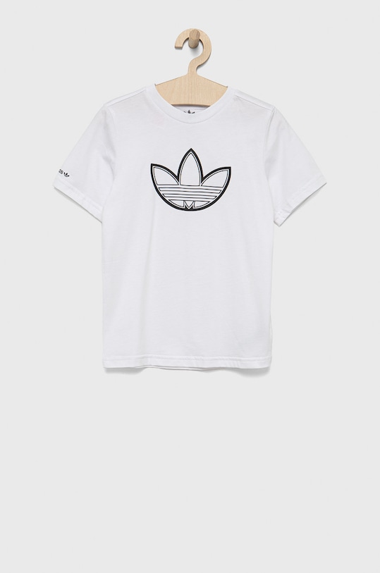 adidas Originals t-shirt bawełniany dziecięcy HE2074 nadruk biały HE2074