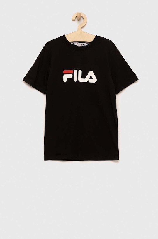 Fila gyerek pamut póló pamut fekete FAT0109
