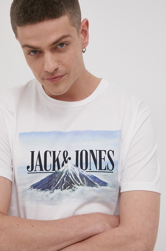 Pamučna majica Jack & Jones bijela 12200159