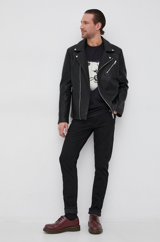 Boss Tricou din bumbac 50465385 negru SS22