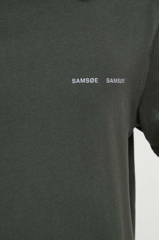 Samsoe Samsoe t-shirt bawełniany Norsbro M20300010 zielony