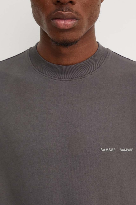 Samsoe Samsoe t-shirt bawełniany Norsbro M20300010 szary