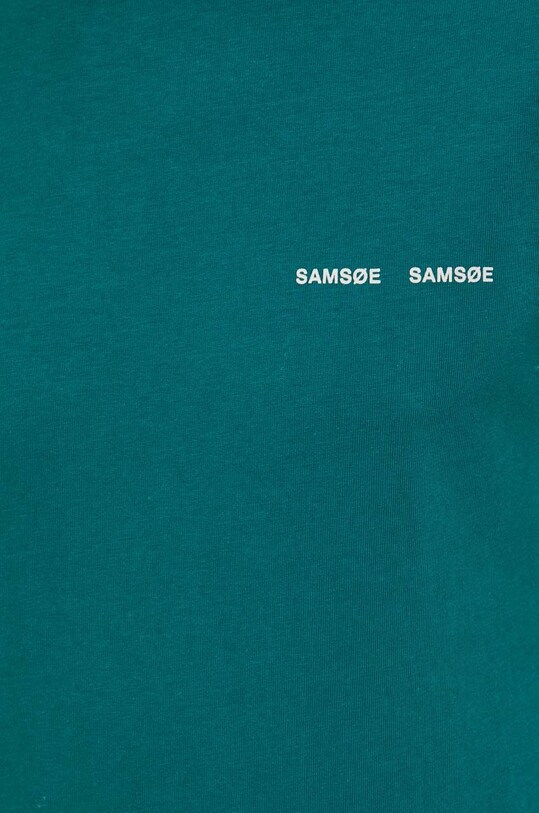 Бавовняна футболка Samsoe Samsoe M20300010 бірюзовий