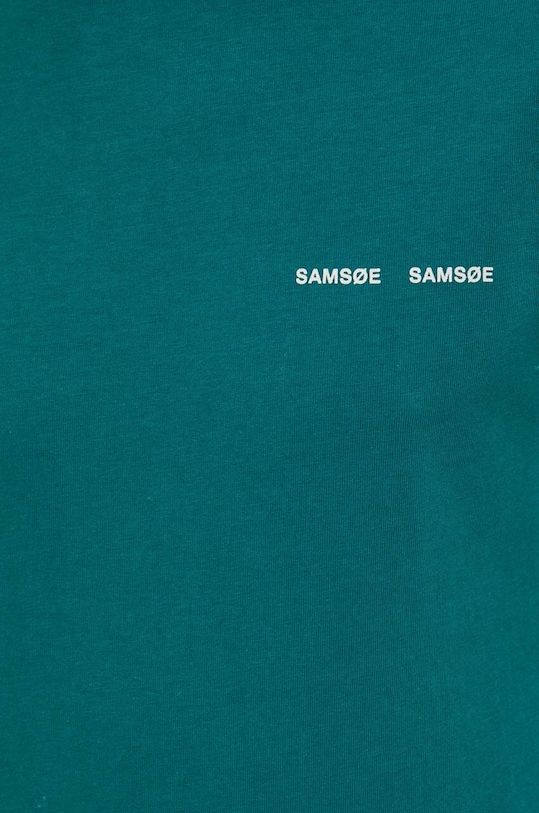 Samsoe Samsoe t-shirt bawełniany Norsbro M20300010 turkusowy