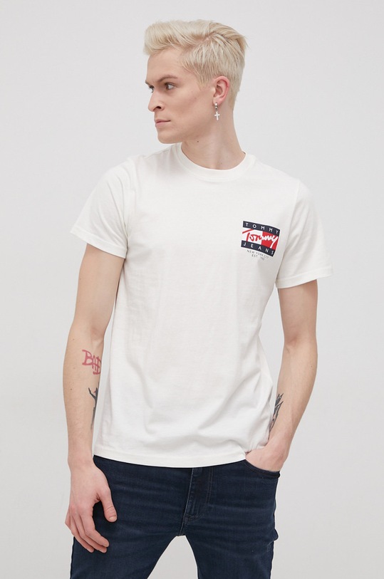 Odjeća Pamučna majica Tommy Jeans DM0DM12416.PPYY bež