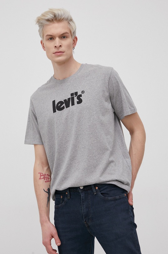 Levi's T-shirt in cotone rilassato grigio 16143.0392