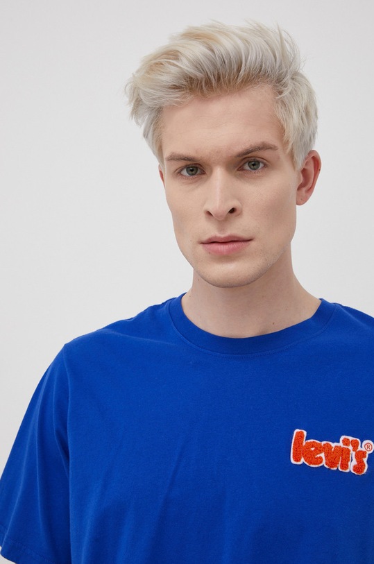 Bavlněné tričko Levi's 16143.0398 modrá